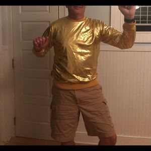 Way chic gold lame’ men’s XL top